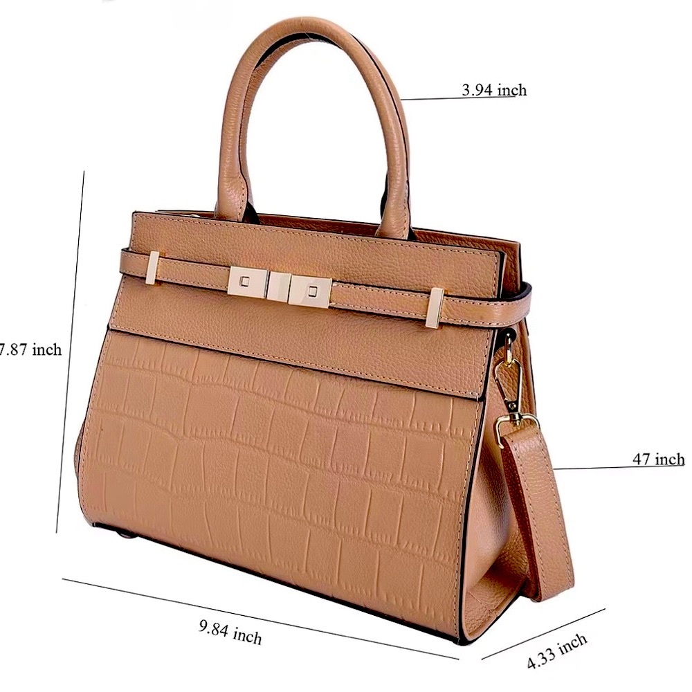 Textured Pattern Convertible Satchel Bag - Picture 8 of 10